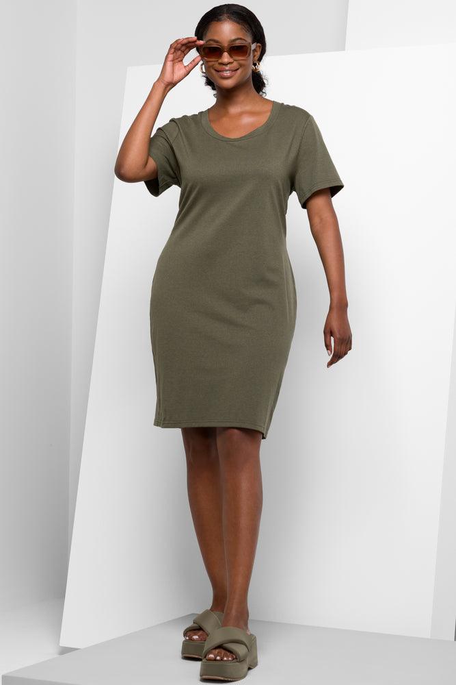 Basic green dress hotsell