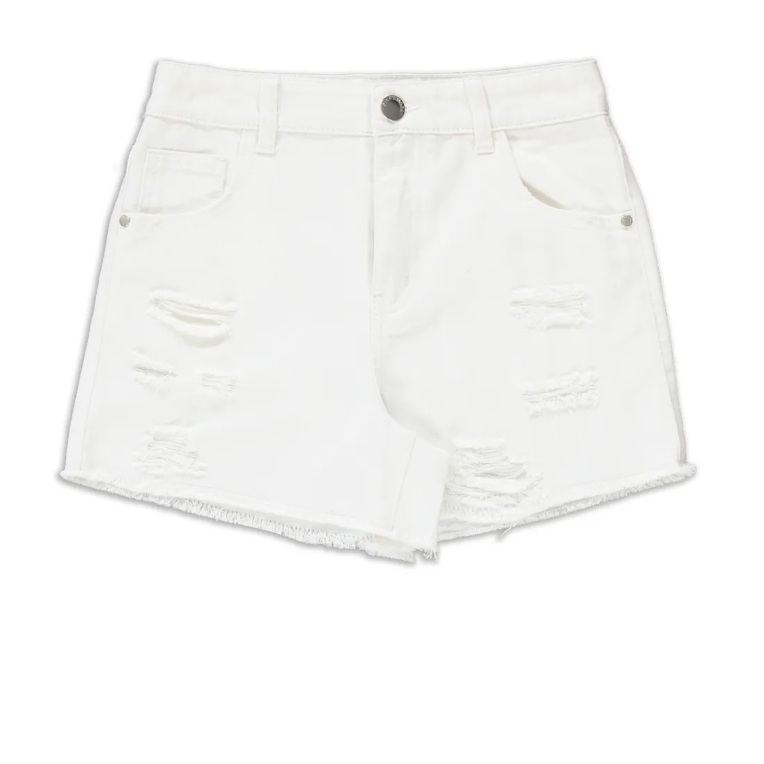 Denim mom shorts white - GIRLS 7-15 YEARS Bottoms & Jeans | Ackermans