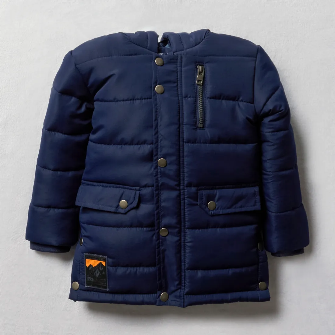 Hooded puffer parka jacket navy - BOYS 2-8 YEARS Jackets & Knitwear ...