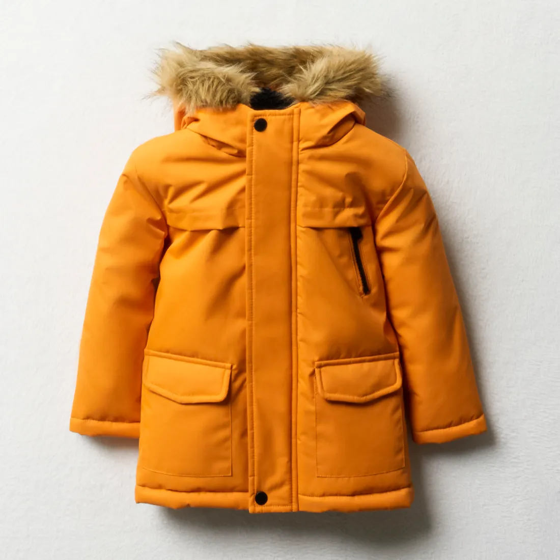 Hooded parka jacket ochre - BOYS 2-8 YEARS Jackets & Knitwear | Ackermans