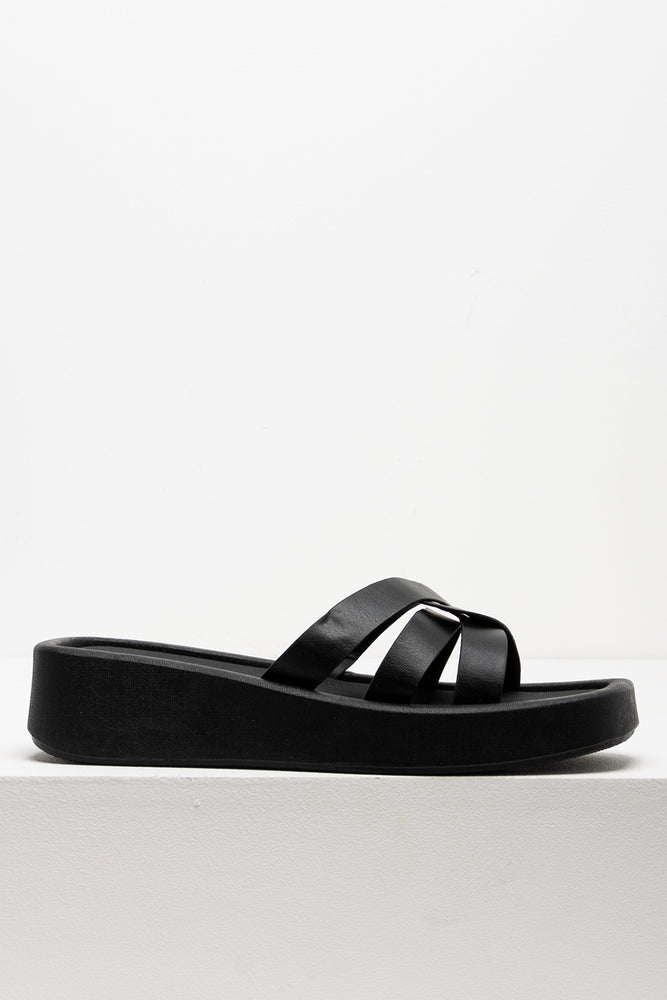 Flatform Sandal Black