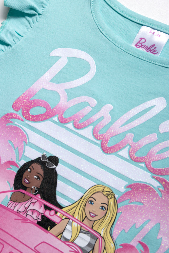 Barbie 2 Pack T-Shirts White & Aqua