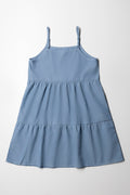 Tiered Strappy Dress Blue (2)