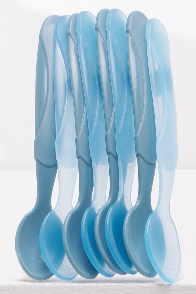 Abc 8 Pack On The Go Spoons Blue