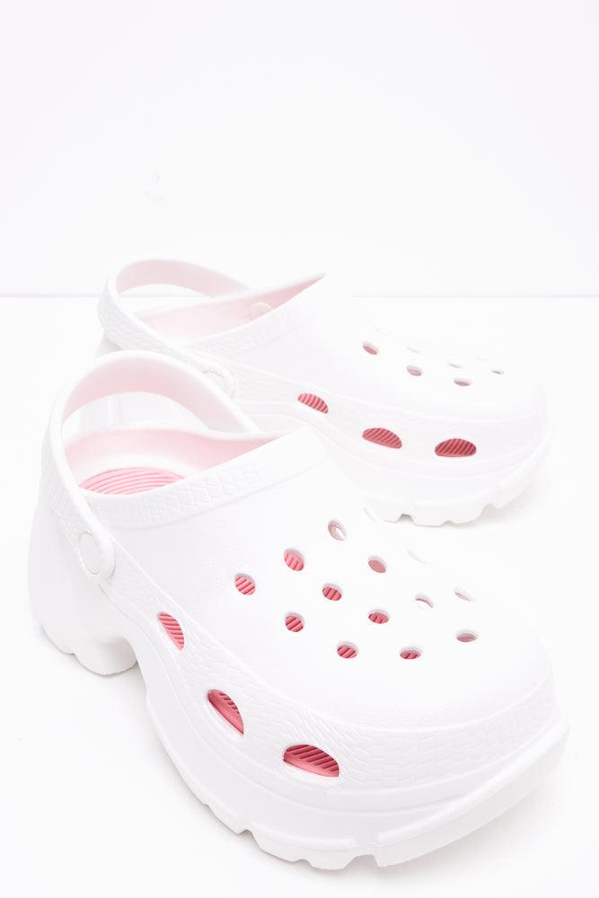 Daisy Clog White