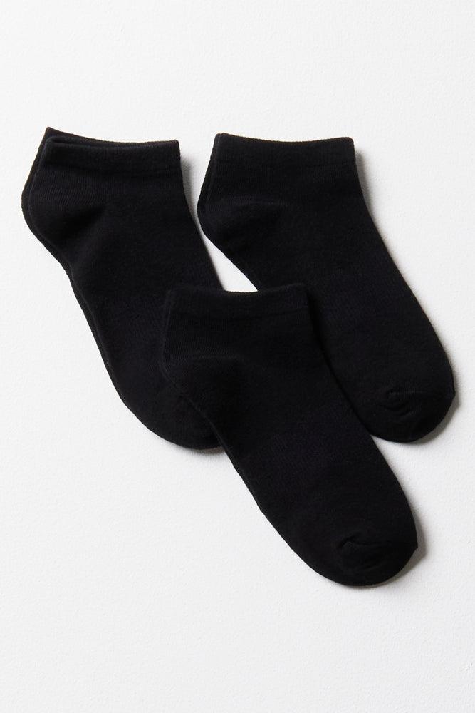 3 Pack Sport Socks Black