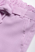 Plain Lilac Linen Short (1)