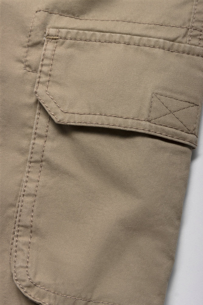 Woven Cargo Shorts Stone