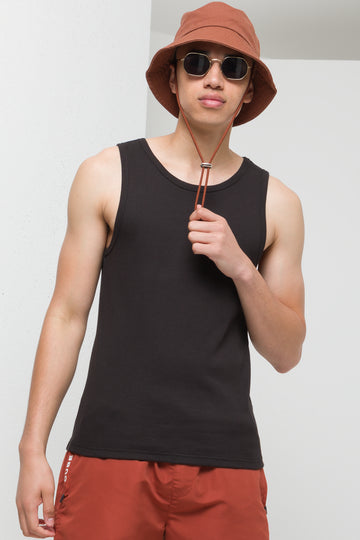 Rib vest black