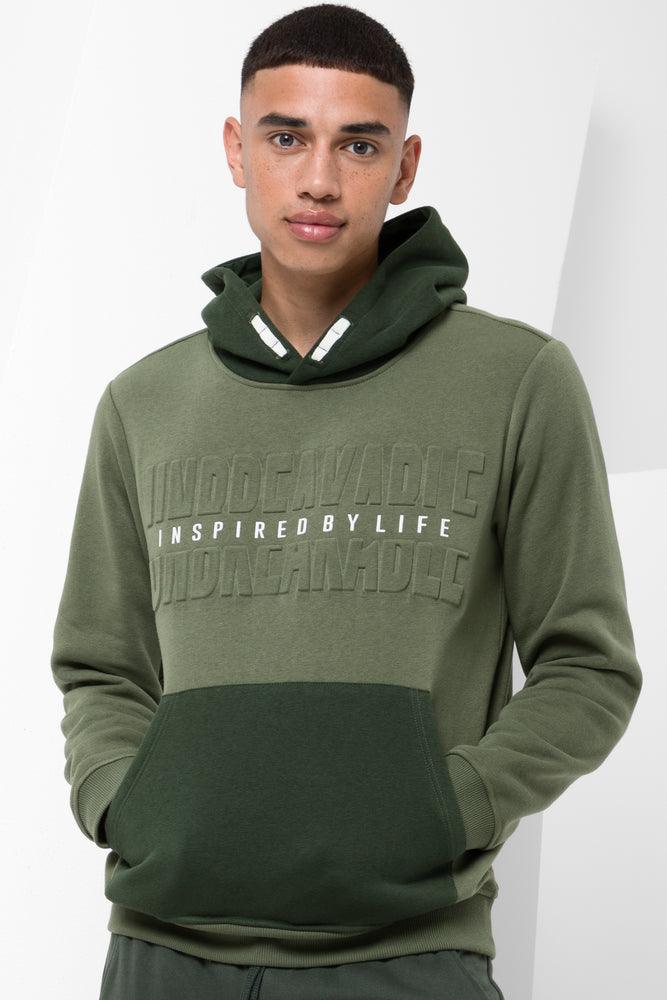 Colourblock Hoodie Green