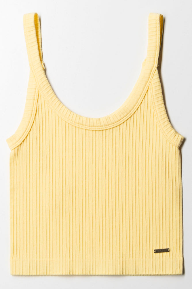 Seamless Strappy Vest Yellow