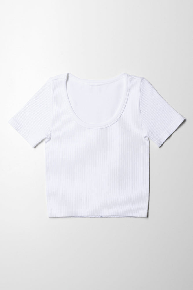 Seamless Short Sleeve T-Shirt White