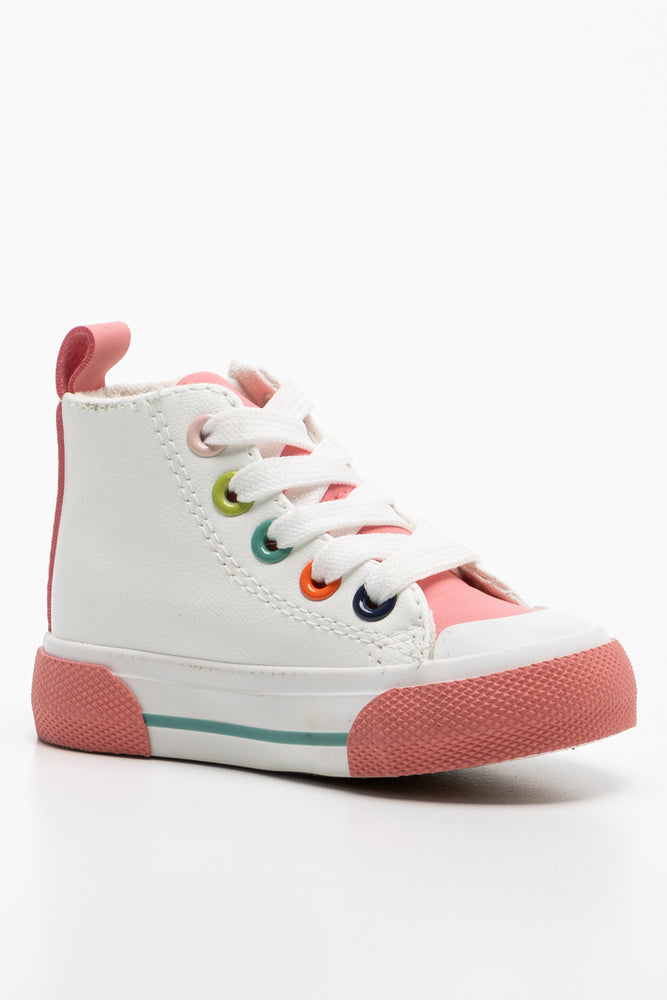 Snoopy High Top Sneaker White