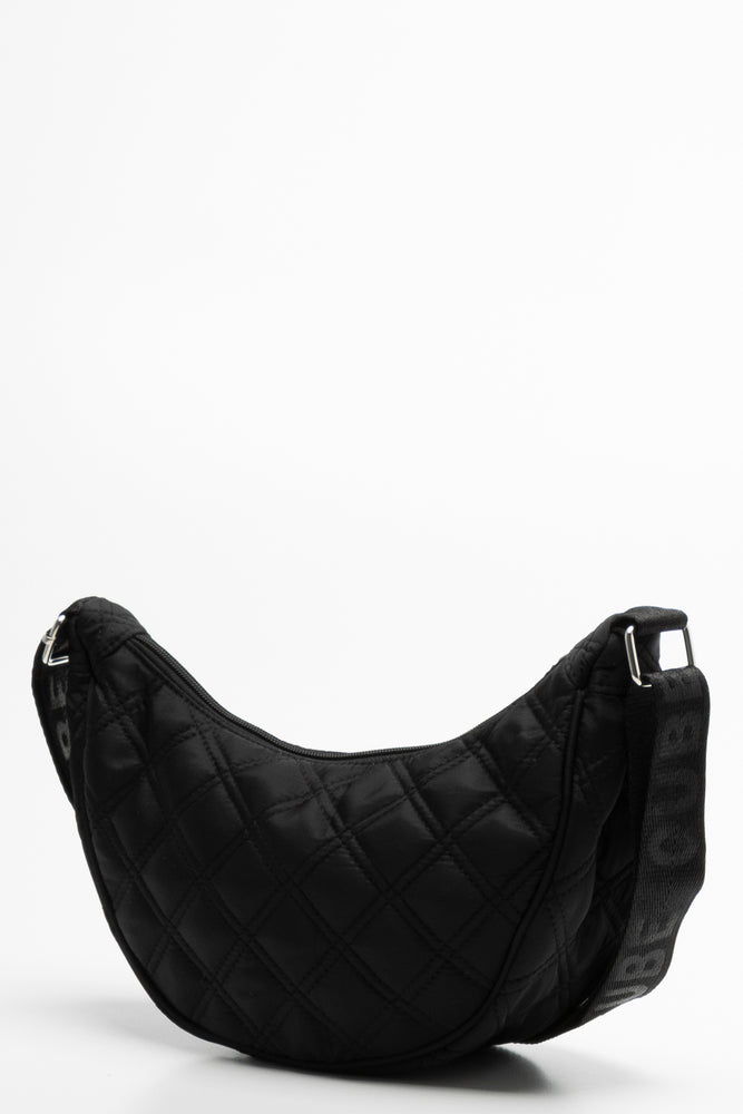 Quilted moon bag black (1)