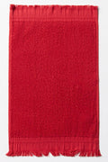 Fringe Guest Towel Red