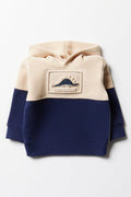 Colourblock Hoodie Navy & Natural