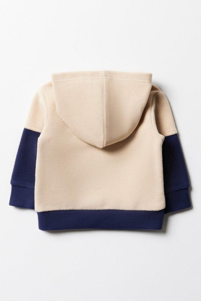 Colourblock Hoodie Navy & Natural (2)