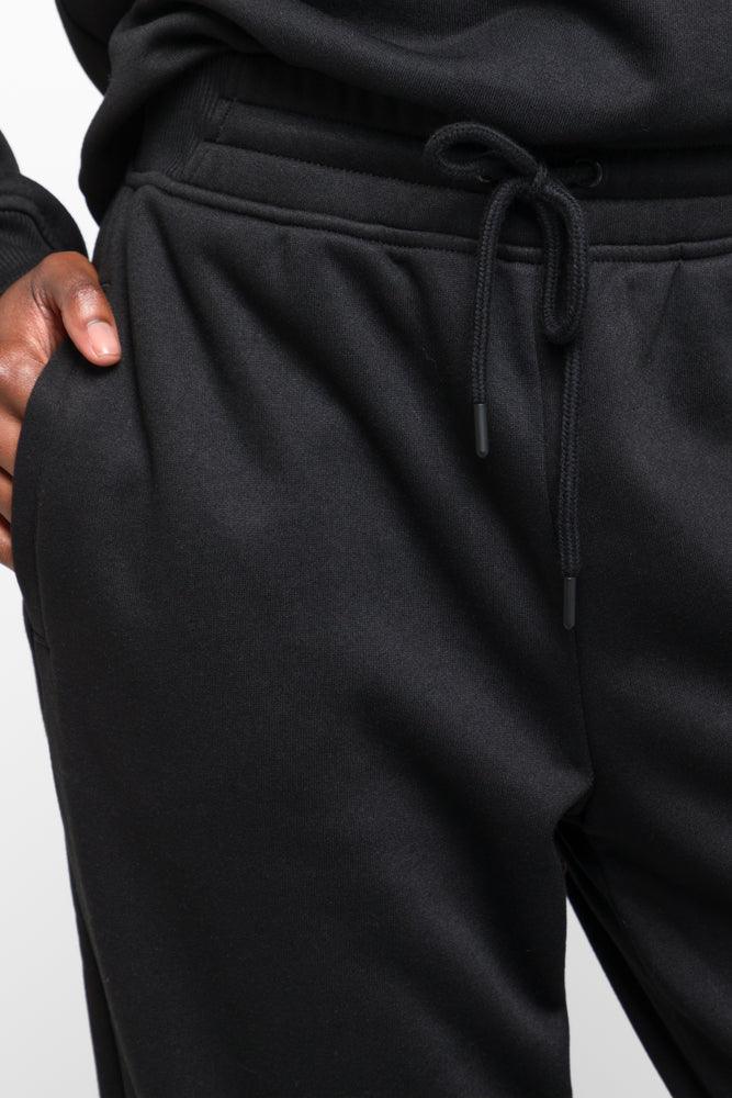 Jogger Trackpants With Rib Waist Black (3)