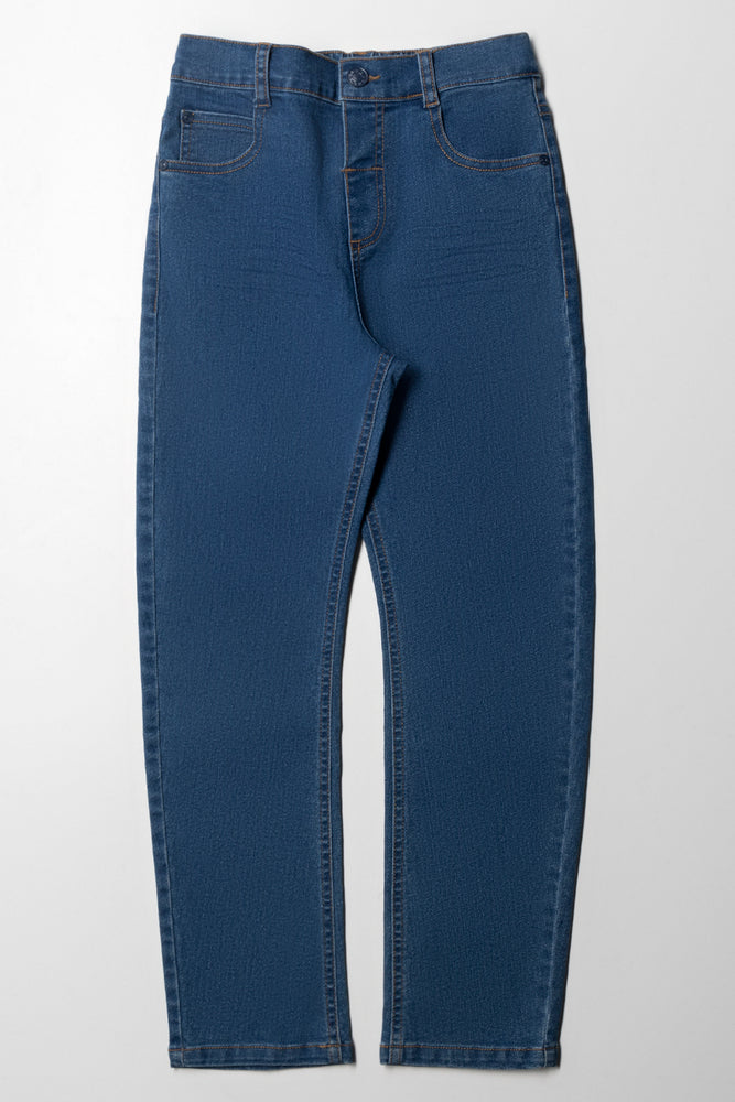 Bowleg Denim Jeans Blue