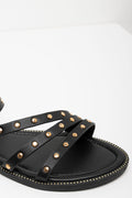 Studded Strappy Sandal Black (2)