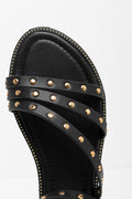 Studded Strappy Sandal Black (4)