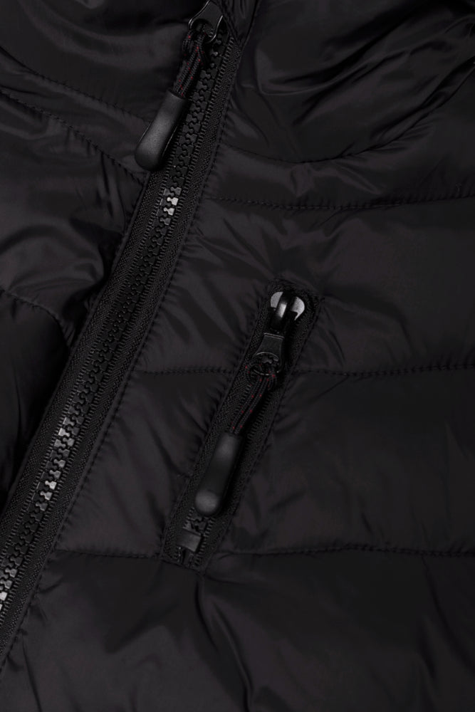 Hooded Puffer Jacket Black