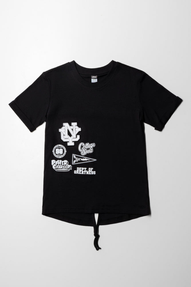 Tuxedo Back T-Shirt Black