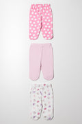 3 Pack Leggings Pink And White (2)