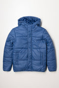 Hooded Puffer Jacket Blue