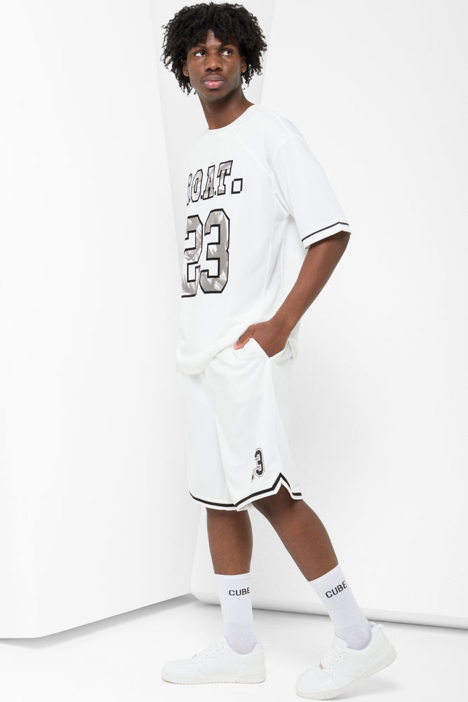 Basketball Short White