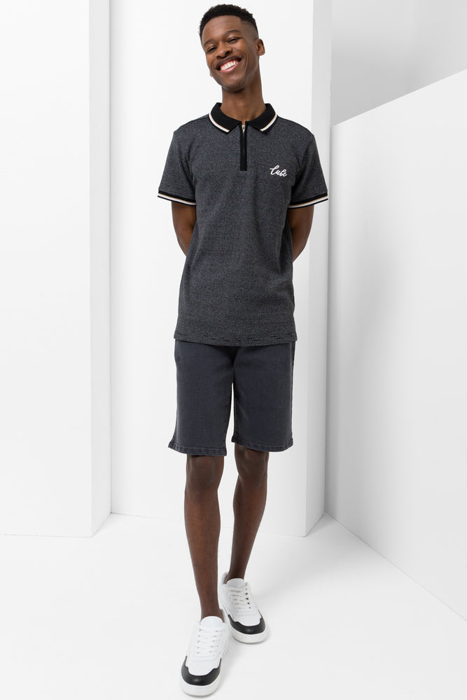 Short Sleeve Golfer Black (1)