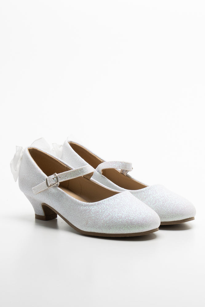 Glitter Bow Heel White – Shoes | Ackermans