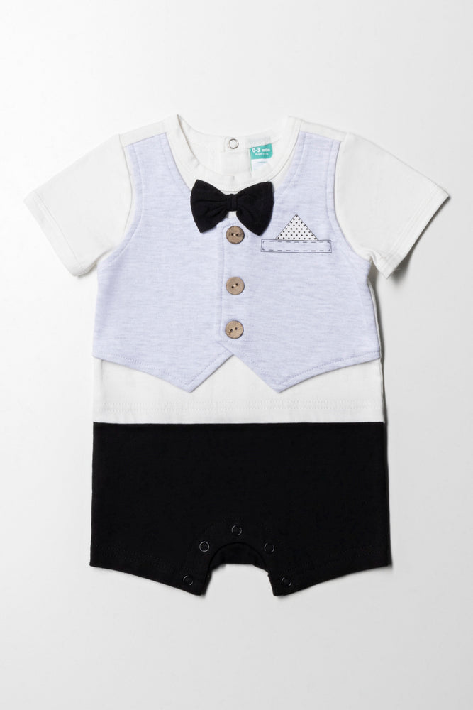 Waistcoat Romper Boy Black