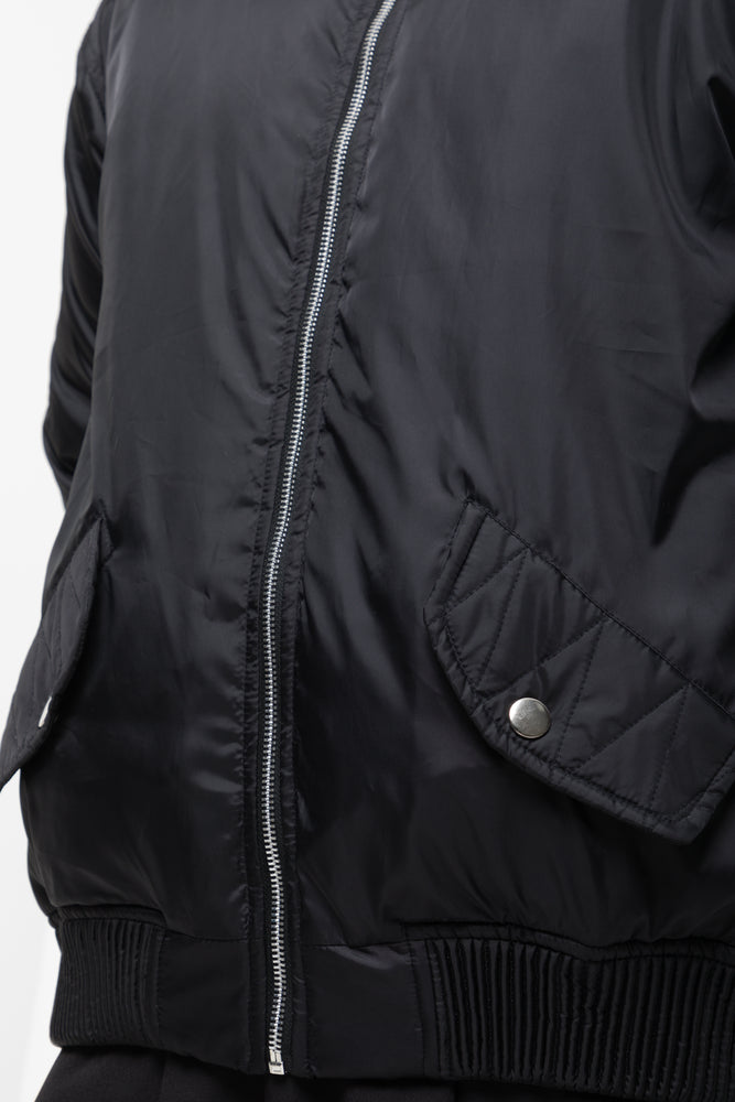 Padded Bomber Jacket Black (3)