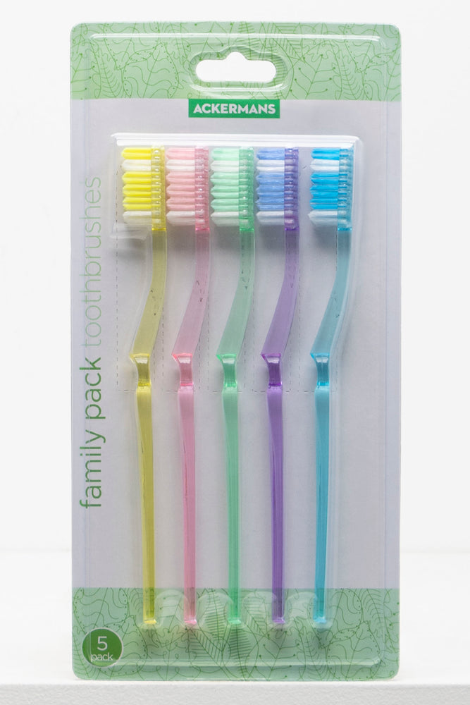 5 Pack Toothbrushes Multi