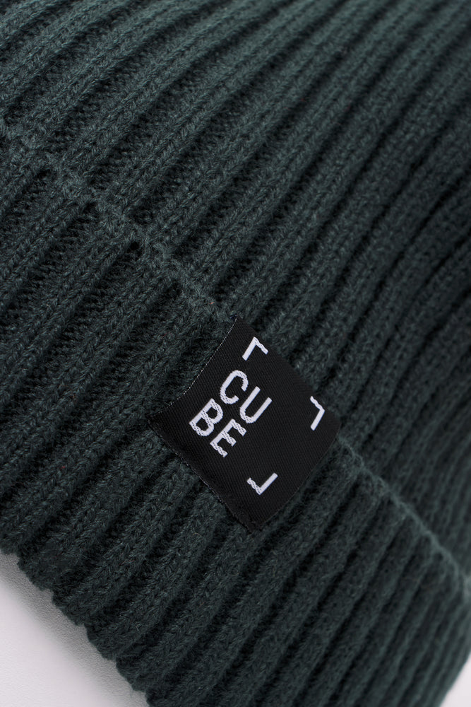 Rib Beanie Green (2)