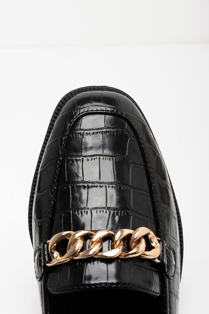 Croc Chain Loafer Black (4)