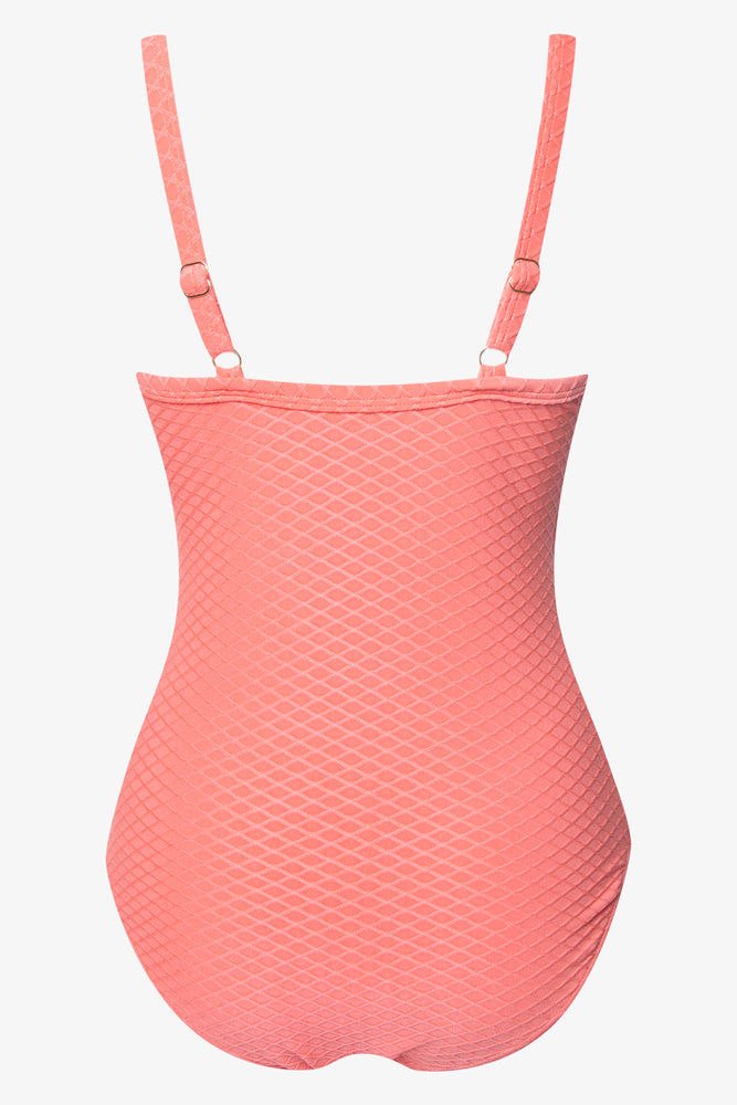 Strappy Shimmer Swimsuit Pink