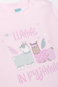 2 Pack long Sleeve Pyjamas Pink And White (1)