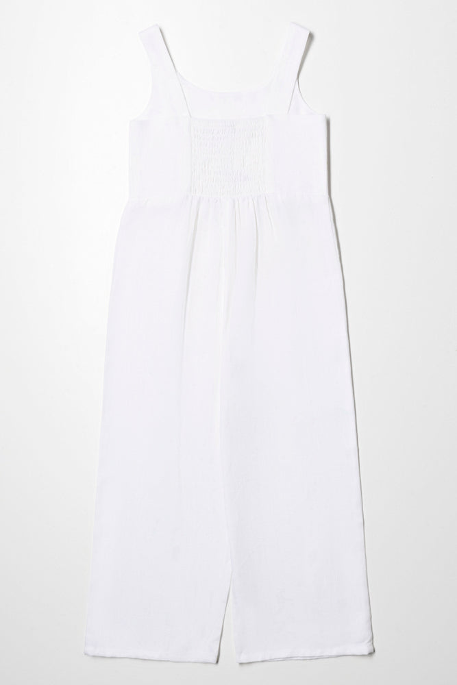 Lace Trim Jumpsuit White (2)