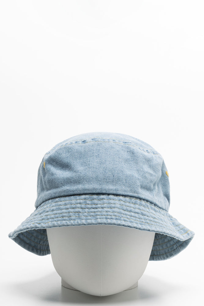 Washed Denim Bucket Hat Light Blue