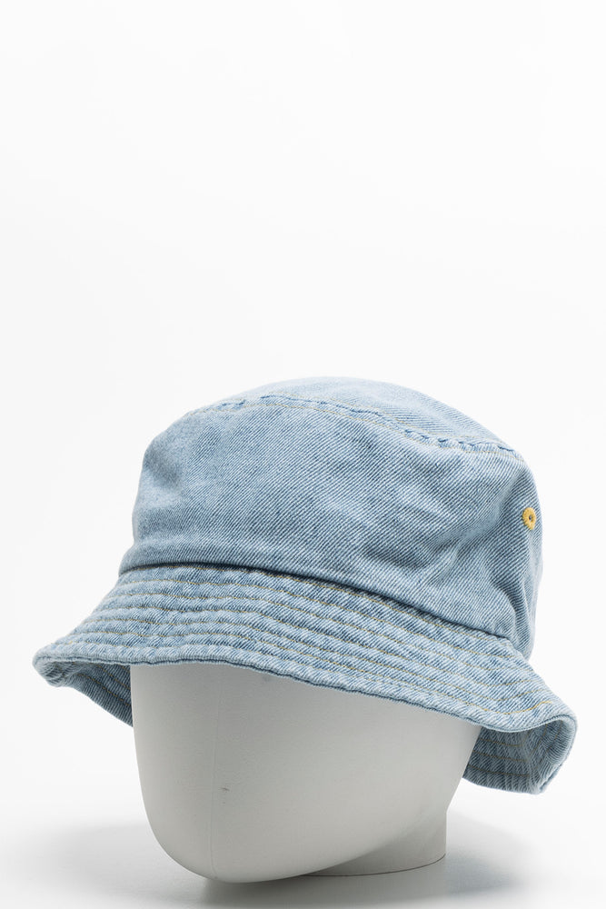 Washed Denim Bucket Hat Light Blue