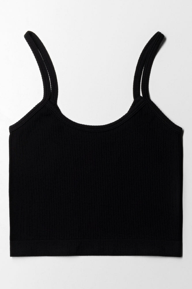 Seamless Crop Vest Black