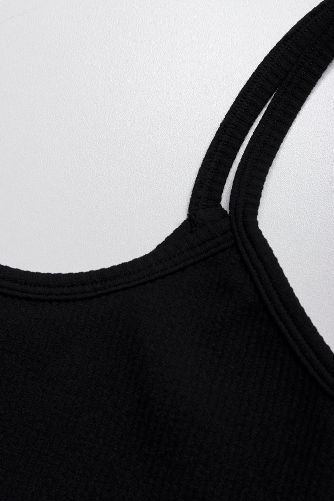 Seamless Crop Vest Black