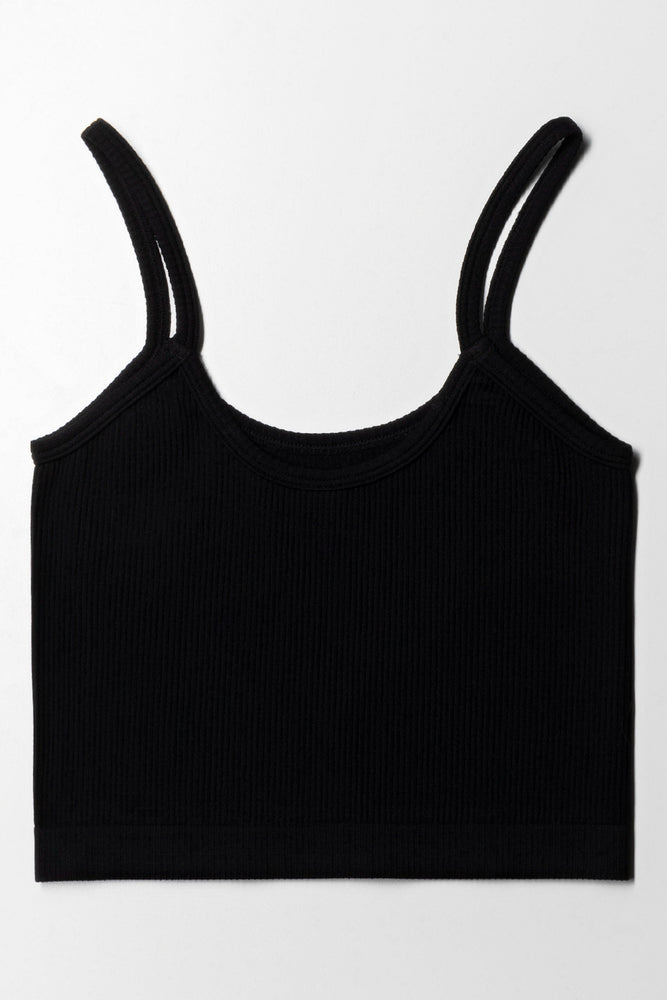 Seamless Crop Vest Black (2)