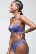 2 Pack Summer Lace Balconette Bra Blue (2)