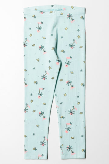 Rib Tropical Legging Mint