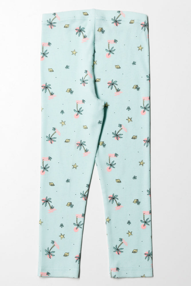 Rib Tropical Legging Mint (2)