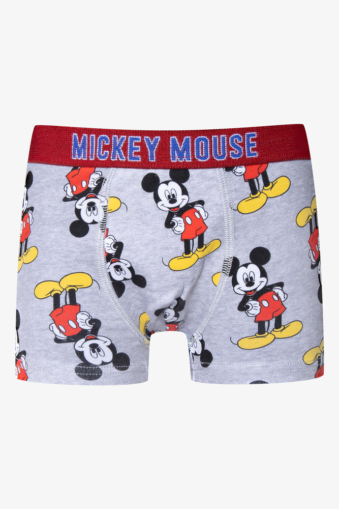 Mickey Mouse 2 Pack Knit Boxer Grey Melange