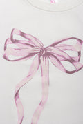 Side Tie Tee Pink Bow (1)